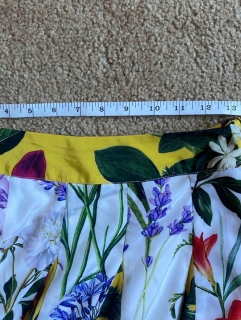 Rococo Sand Yellow Floral Maxi Skirt - Lightweight Summer Skirt - Picture 3 of 7